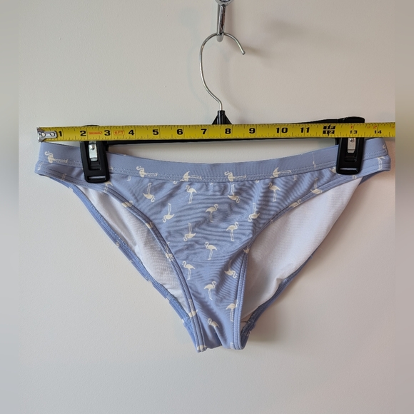 Blue Scoopneck Bikini Flamingo Print 2 pcs Periwinkle - Picture 4 of 11